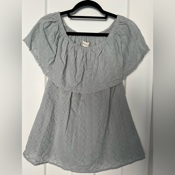 Knox Rose Tops - NWT Knox Rose: Off Shoulder Blouse Pale Blue: Medium